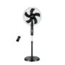 V-Guard Esfera Plus BLDC Pedestal Fan 400 mm | Energy Efficient BLDC Motor (1350 RPM) | 5-Blade High Air Delivery | Remote Control with Oscillation & Timer | Thermal Protection | Black