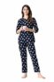 Women’s Printed Rayon Night Wear Top and Bottom Night Suit Set
