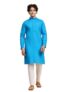 SKAVIJ Men’s Casual Cotton Solid Kurta Pajama Set, Regular Fit Traditional Ethnic Wear for Comfort and Style Turquoise, L
