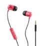 Skullcandy Jib In-Ear Wired Earbuds, Microphone, Works with Bluetooth Devices and Computers -Red Black