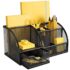 Kitchenwell Multi-Purpose Trolley Storage Organizer and Kitchen Accessories Items for Kitchen Storage Rack Square Design Fruits & Vegetable Onion Cutlery (Matt Black, 2 Layer Drawer)