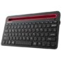 Amkette Optimus Pro Wireless Keyboard/Bluetooth Keyboard, Multi Device (4in1) Rechargeable, Premium Scissor Keys | One Click Device Switching & AI Access for MacOS & Windows | Tablet & Phone Holder