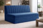 Deco Studio 3-Seater Foldable Floor Sofa Bed with Adjustable Backrest, Modern Velvet Fabric Folding Couch for Living Room, Guest Room & Small Spaces-Blue