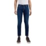 Men Blue Mid Rise Skinny Ankle Length Structured Jeans