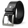 Men’s Genuine Leather Belt for Men, Formal/Casual,Autolock,Black | Fit on up to 42 Inches Waist size (Black) (34)
