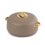 CELLO Aurum Insulated Casserole Hot Pot For Kitchen 1250 ml Brown | Easy to Serve Lightweight Outdoor Safe Keeps Food Hot and Warm Airtight Insulated Casserole Hot Pot Pack Set For Roti Rice Biryani