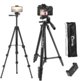 Syvo 3180 55 Inches (140CM) Aluminum Tripod Stand with 3-Way Panhead, Quick Release Plate, Level Indicator & Adjustable Height, Lightweight Portable Camera Tripod for Mobile, Vlogging & Photography