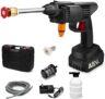 LivTee Cordless Portable Wireless Pressure Washer Gun 48V 12000mah High Pressure Water Gun for Car Wash Bike Washing Cleaning (Single Battery)
