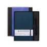 DOODLE Undated Executive Diary Gift Set | A5 160 Pages PU Leather Notebook + Stylish Pen with Stylus | All Packed in a Beautifully packaged in an Elegant Gift Box (Blue)