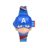 Matrix Kids Edition Super Hero 3D Heads Up with 6 Image Projection Digital Watch for Kids (Blue)
