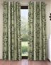 Fashion String 2 Pieces Floral Blossoms Eyelet Polyester Window Curtains – 5 Feet, Green