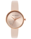 French Connection Leather Analog Pink Dial Women’s Watch-Fcl23-G