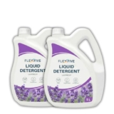 FlEXFIVE Liquid Detergent for Clothes, Deep Cleaning Fabric Wash Liquid with Strong Stain Removal, Safe for Front Load & Top Load Machines, Hand Wash, Gentle on Fabrics (2, Lavender)