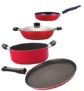 Nirlon Non Stick Aluminium Cookware Set of 4 Pieces (FT13_DKD(M)_CVG_CS24)