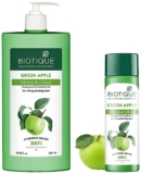 Biotique Bio Green Apple Fresh Daily Purifying Shampoo and Conditioner for Oily Scalp and Hair, 650ml & Biotique Bio Green Apple Fresh Daily Purifying Shampoo And Conditioner, 190ml