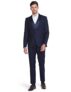 Arrow Contrast Waistcoat Self Design Three Piece Suit Blue