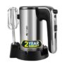 IBELL WHISK400 Electric Hand Mixer, 400W, Blender, Detachable Beaters & Dough Hooks, With Turbo Button 5 Speed Settings(Silver).