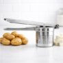 Clazkit Potato Masher Stainless Steel for Kitchen| Puree Maker Ricer for Baby|Stainless Steel Hand Press Juicer| Boiled Vegetable Fruit Press| Mooli Squeezer| Multipurpose Masher and Press
