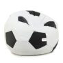 SATTVA XXXL Football Bean Bag Filled with Beans | Faux Leather Bean Bag for Adults & Kids | Pre-Filled Comfortable Seating for Living Room, Bedroom, Home & Office – White & Black
