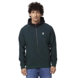 Spykar Men Bottle Green Blended Regular FIt Full Sleeve Hooded Plain Sweatshirt