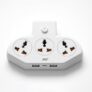 Ant Stinger 321 Extension Board with Surge Protector |3 AC Sockets + 2 USB (2.1A) + 1Fast Type-C |2500W 10A Power Strip |One-Key Switch |Overload & Child Safety Protection |Multi Plug Power Strip