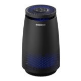 ROSEKM Air Purifiers for Home Bedroom, Air Cleaner with 3-In-1 HEPA Filter for Dust Smoke Pet Dander Odor with Sleep Mode, Aromatherapy, Timer, Portable (Black)