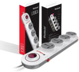 Goldmedal Logica 4×1 SPIKE GUARD 4  Socket Extension Boards(White, 2 m)