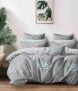 Cortina 140 TC 100% Microfiber Printed Double Bedsheet Set with Two Pillow Case | Queen Sheet Set|Breathable and Skin Friendly| (90×100 Inches, Leaf – Grey)
