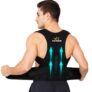 Posture Corrector for Men & Women by Plethon – Adjustable Back Brace, Clavicle Support & Upper Back Straightener for Better Sitting and Standing Posture, Fits 30–46 Inch Waist (Black)