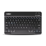 FRONTECH Ultra-Slim Wireless Mini Bluetooth Keyboard with 78 Keys, Rechargeable Battery, Compact Design for Windows/Mac/Android/iOS – (FT-1603) (Black)