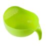 E-COSMOS Water Strainer Multi-Use Strainer/Washer Bowl for Rice Vegetable & Fruits (Rice Bowl) (Pack of 1, Green)
