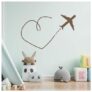 Kayra Decor Heart Design Airplane Dash Route Wall Stencil for Art and Craft – Size 16 Inch x 24 inch.