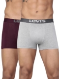 Levi’s-Men-Innerwear-(Category)-TRUNK- (Style ID)-#018-TRUNK-LT GMEL/WINE-P2-(Color)-LT. GREY MELANGE,WINE-(Size)-XL
