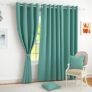 Story@Home 100% True Blackout Windows Curtains 5 Feet Set of 2 | Solid Design | Room Darkening Curtain | Thermal Insulated Curtains for Living Room, Bedroom | (118 x 152 cm, Mint Green)