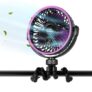 Gesto High Speed Rechargeable Clip-On Table Fan with Digital Display – 360° Moving USB Charging Fan for Home,Kitchen,Treadmill,Car,Stroller | 2000mAh Battery,5 Speed Mode,Portable Battery Operated Fan