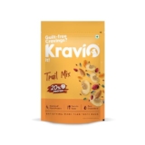 Kravio Premium Trail Mix 200g | Mixed Dry Fruits & Nuts Contains Cashew, Almond, Cranberry, Raisins, Pumpkin, Sunflower & Flax Seeds | Healthy Snacks, 20% Protein, Rich in Fibre, Zero Cholesterol