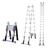 Bathla 18.5 ft A-Type Foldable Aluminium Telescopic Ladder with 18 Steps | Portable & Compact | 2-Year Warranty | Multi-Purpose Ladder for Home, Industrial & Outdoor Use