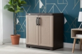 Prima Viva-1 Plastic Storage Cabinet (Small H 2 Ft x W 2 Ft x D 1.6 Ft) | 2 Compartments Multipurpose Organizer for Home & Office | Strong, Stylish & Spacious Cupboard for Clothes & Essentials