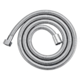 Amazon Basics Stainless Steel 304 Flexible Health Faucet Hose Pipe (1 Meter) | Rust-Proof Chrome Finish | Leak-Resistant Shower Hose for Jet Spray & Hand Shower | Universal Bathroom Connector