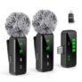 GRENARO Mic for YouTube Wireless, 3-Level Adjustable Noise Cancellation Wireless Microphone,Professional Wireless Mike for Recording, Ideal for Video Recording and Content Creators