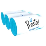 Amazon Brand – Presto! Garbage Bags | Medium | 90 Count | 30 Bags X 3 Rolls | 19 X 21 Inches | For Dry Waste | Blue