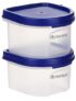 Floraware Modular Plastic Storage Containers | Airtight Jars with Lids | Stackable Design for Grains, Spices, Snacks & More | Transparent & Space-Saving (Blue, Small)