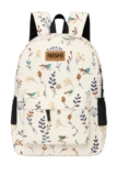 NISHI – Kids Backpack Waterproof Backpack, Girls & Women Stylish Trendy College, School & Casual Daypacks Bag (White Jungle)