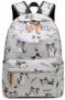 MELVIS 20L Backpack School Bag For Travel With Bottle Compartment | Trendy Water Resistant High Storage Bag For Men & Women | Boys & Girls Laptop Printed Backpack For College Gift (Gery Cat)