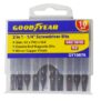 Goodyear 2 IN 1-1/4″ MAGNETIC SCREWDRIVER BITS (65mm x PH2 X SL6) (PACK OF 10), brown