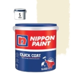 Nippon Paint Quick Coat Interior Emulsion Paint – 5 KG (CREAMY BEIGE)-Quick Drying, Good Coverage, Low VOC-Paint for Wall, Living Room