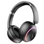 boAt Rockerz 480, RGB LEDs,6 Light Modes, 40mm Drivers,Beast Mode, 60H Battery, ENx Tech, Stream Ad Free Music via App Support, Bluetooth Headphones, Wireless Over Ear Headphone with Mic (Black Sabre)