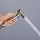Marcoware Stainless Steel Health Faucet for Bathroom/Jet Spray for Toilet Shower Faucet, Silver, Brushed Finish (Gun Only)