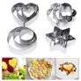 PureBake Cookie Cutters Shapes Baking Set, 12PCS Flower Round Heart Star Shape Biscuit Stainless Steel Metal Molds Cutters for Kitchen Baking Halloween Christmas Small Cookie Cutters