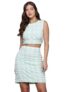 Freehand Women Fitted Textured Top and Skirt Co-ords Set (Soothing Sea_S)